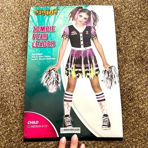 Girls Zombie Fear Leader Costume (M)